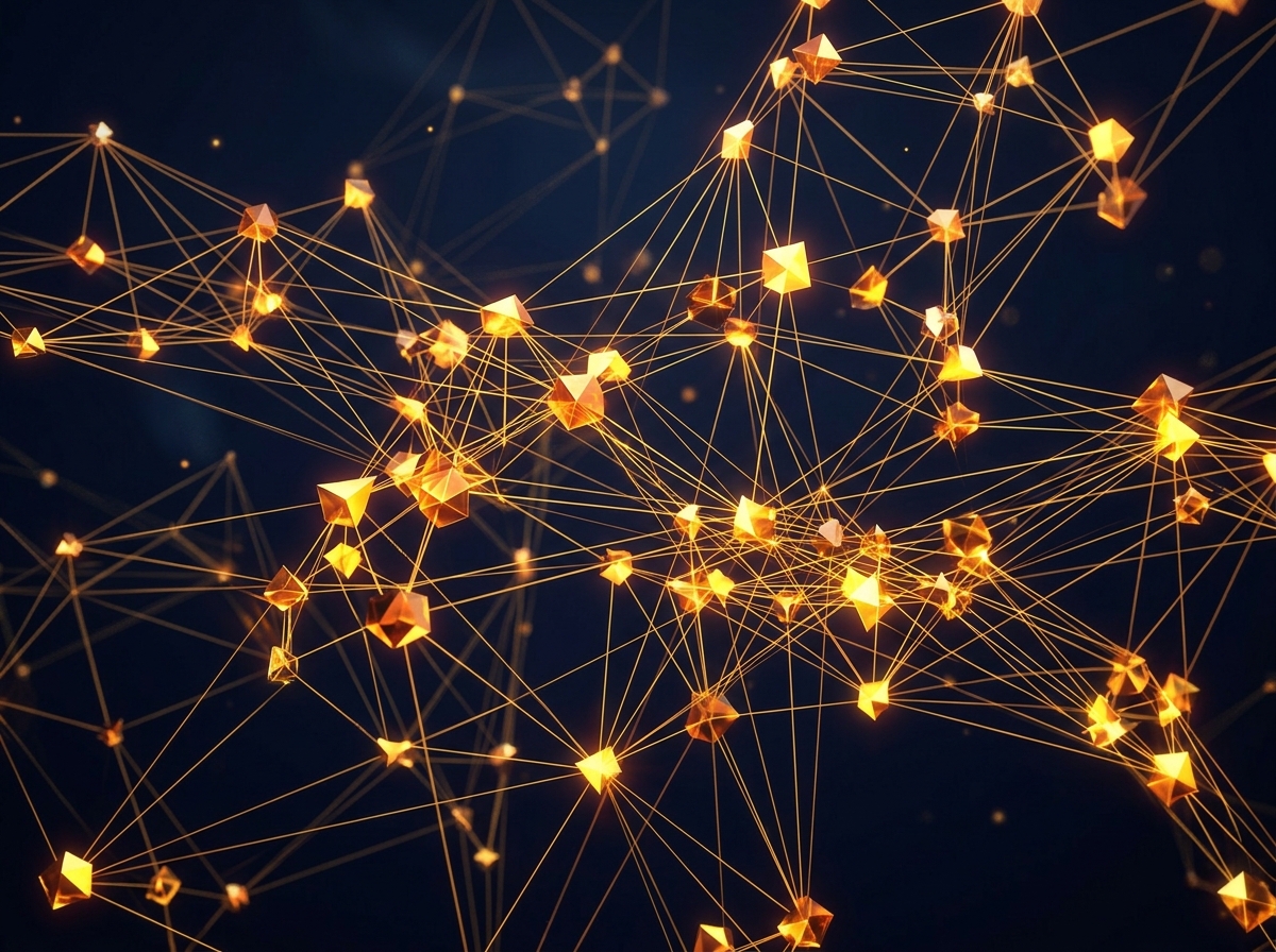 Connecting dots abstract
